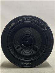 CANON EF-M 22MM F/2 STM BLACK W/BOX